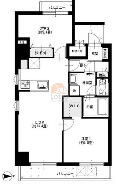 サンアヴェニュー町屋702間取図