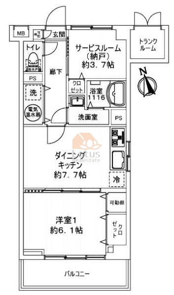ライオンズマンション鶯谷902間取図