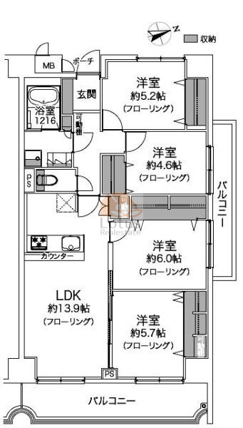宇喜田ホームズ420間取図