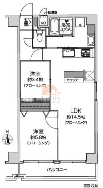 モンテベルデ新中野508間取図