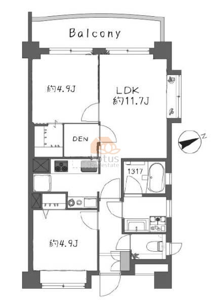 向島ダイヤモンドマンション401間取図