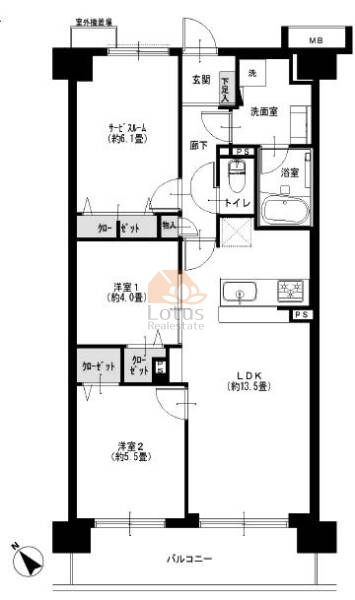 エヴァーグリーン西葛西606間取図