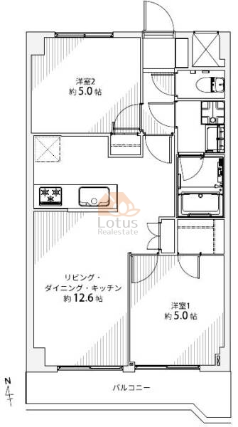 ジュウエル城東503間取図