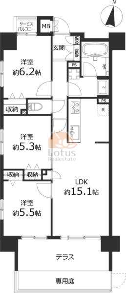センチュリー立石さくら通りコルダ館101間取図