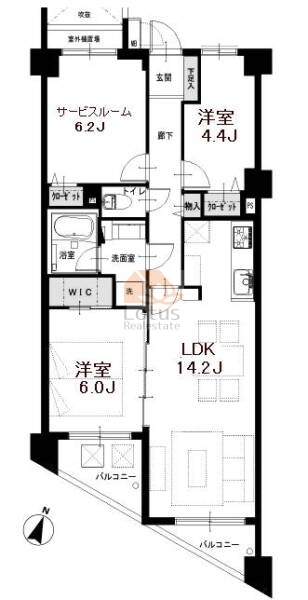 ライオンズマンション北烏山305間取図