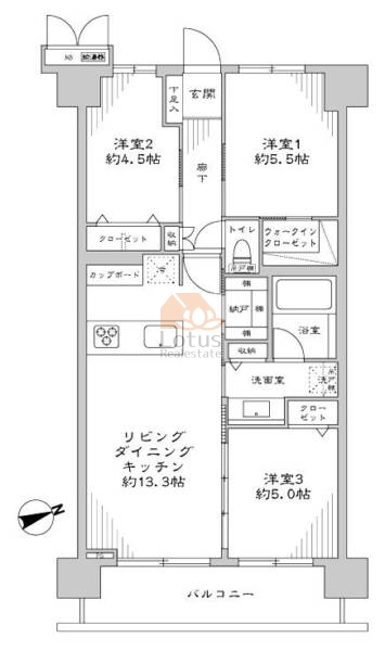 パロス千駄木705間取図