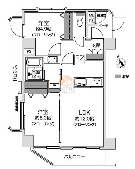 ベルシャトゥ上高井戸701間取図