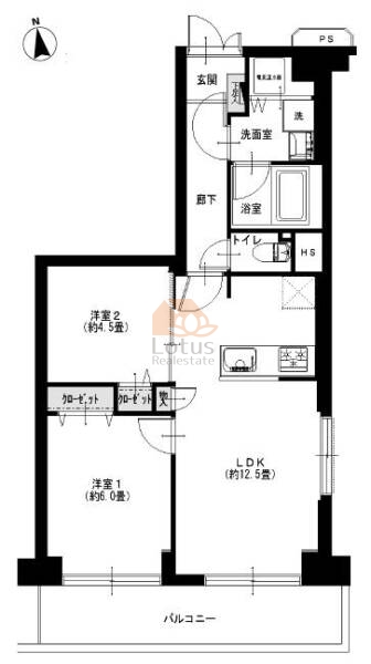 恒陽鷺宮マンション609間取図