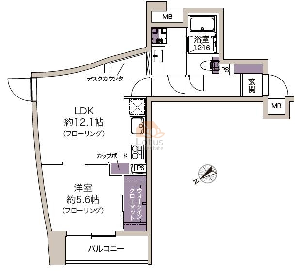 東中野テラス201間取図