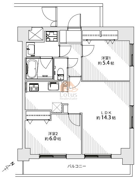 文京千石サニーコート702間取図