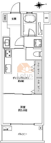 高円寺南パールマンション203間取図