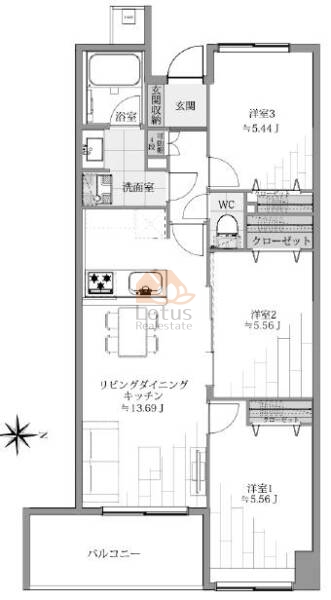 ドラゴンマンション上野壱番館403間取図