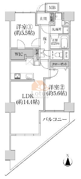 キャッスルマンション小岩402間取図