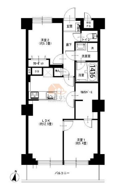 ライオンズマンション護国寺204間取図