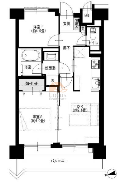 武蔵関シティハウス508間取図