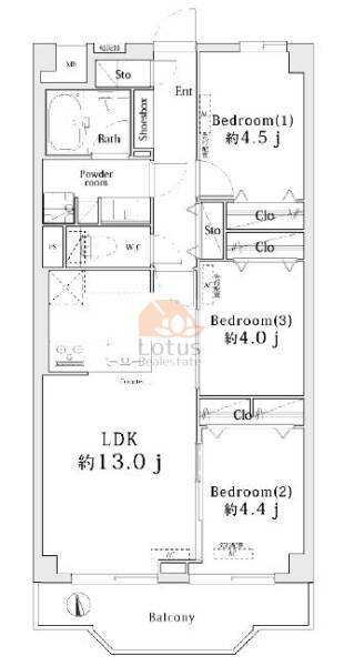 白鳥スカイマンション409間取図