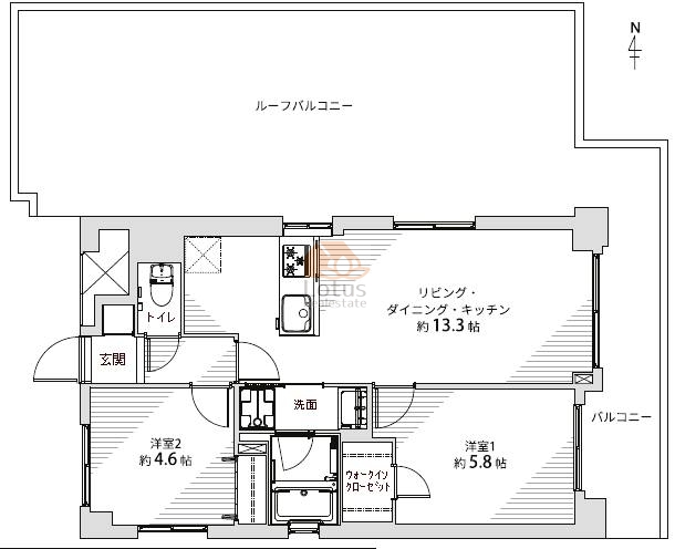 ルマージュ綾瀬708間取図