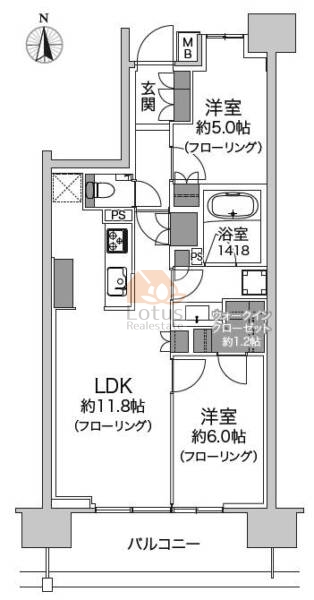 パークホームズ亀有ガーデンズコート305間取図