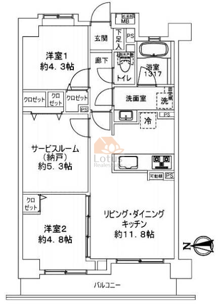 ドラゴンマンション三ノ輪壱番館602間取図
