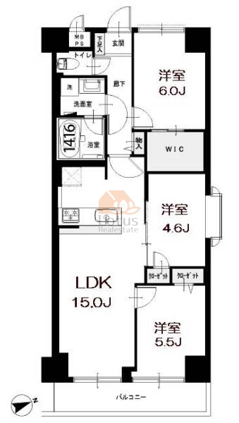 サンライフ東品川301間取図