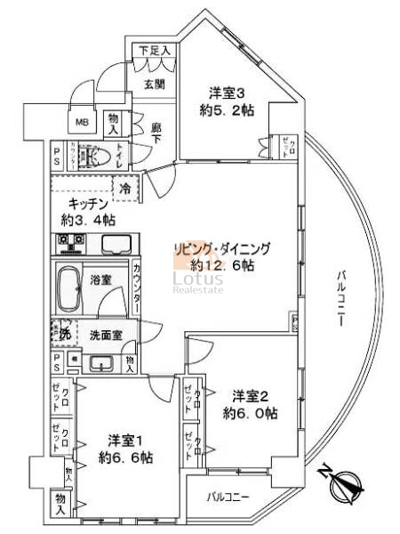アルシオン新小岩503間取図