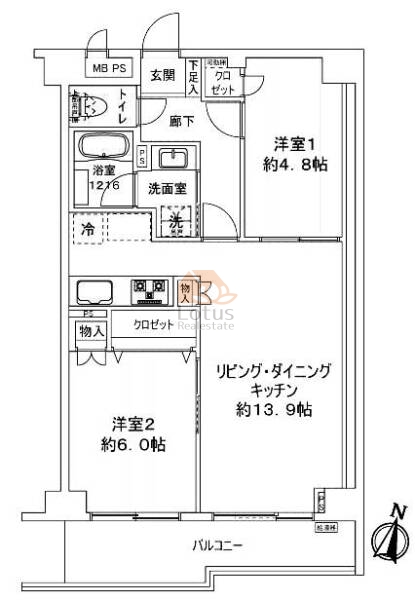 レジェンド王子本町101間取図