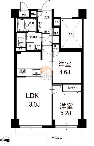 錦糸町ガーデニア204間取図