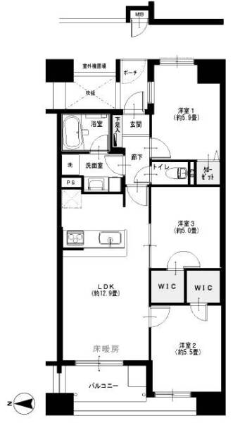 シーズガーデン浅草702間取図