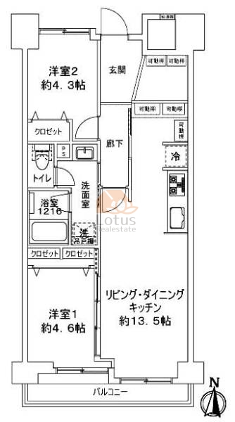 十条ガーデンハウス504間取図