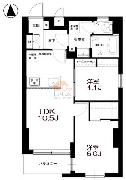浅草橋グランドハイツ803間取図