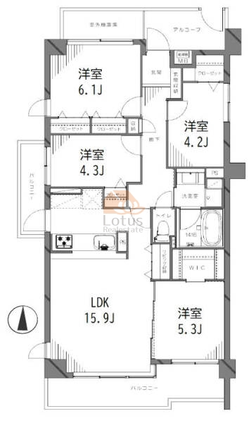 コスモ西葛西２304間取図