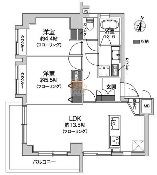 パシフィックパレス梅島803間取図