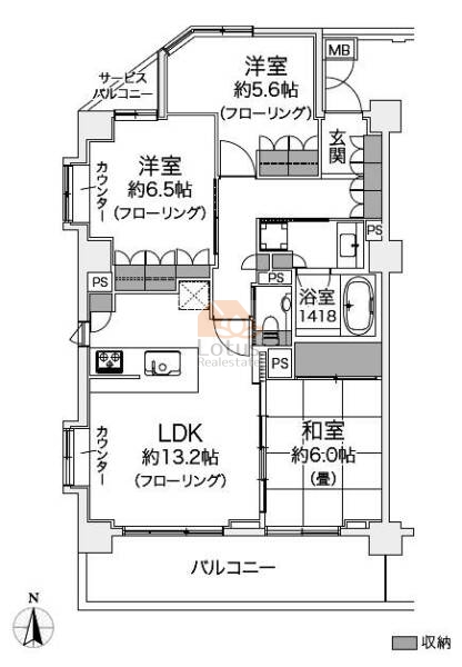 コンフォートパレス六町301間取図