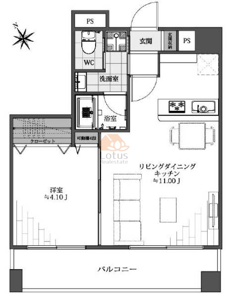 グランステューディオ新中野302間取図