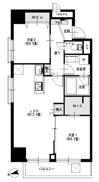 グリーンキャピタル浅草401間取図