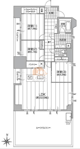 ダイアパレス両国601間取図