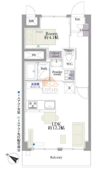 新大橋永谷マンション907間取図