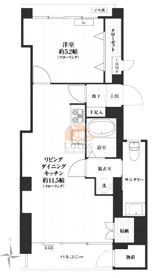 西荻フラワーマンション6階間取図