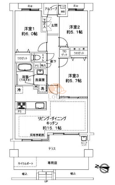 エクセレント光が丘104間取図