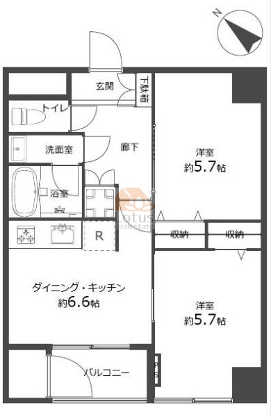 豊栄新都心マンション703間取図