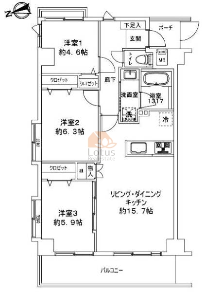 コルサム亀戸404間取図