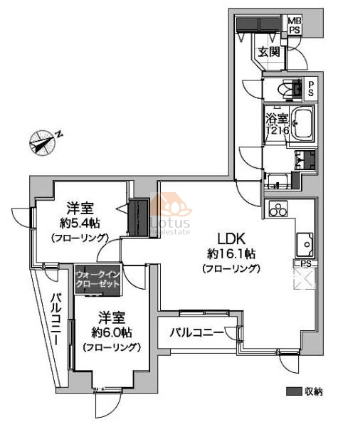 スマータス不動前103間取図