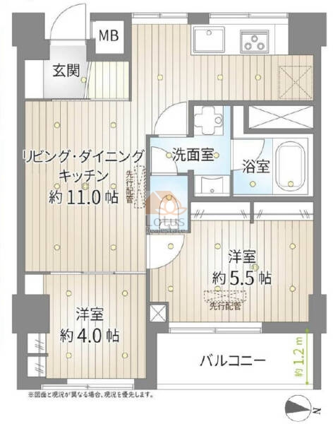 シャトー文京803間取図