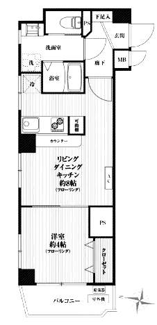 カサベルド富士見2階間取図