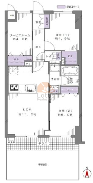ワコーレ綾瀬３102間取図
