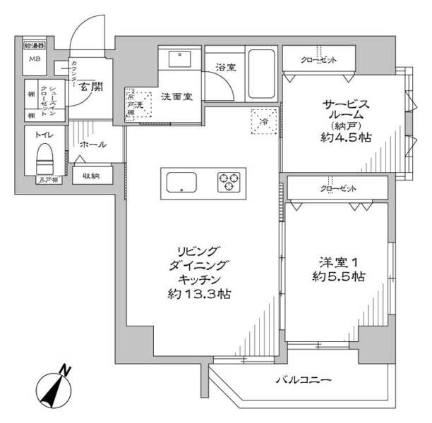 ジェイパーク神楽坂405間取図