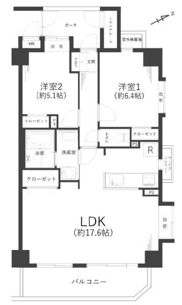 ダイアパレスグランデージ千住大橋305間取図
