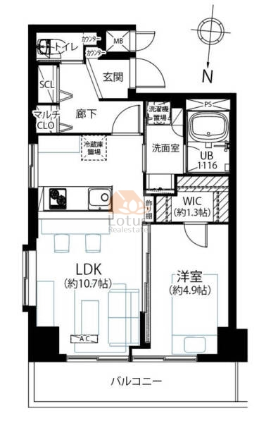 綾瀬ロイヤルパレス403間取図