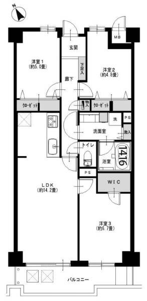 三越ゼームス坂マンション603間取図
