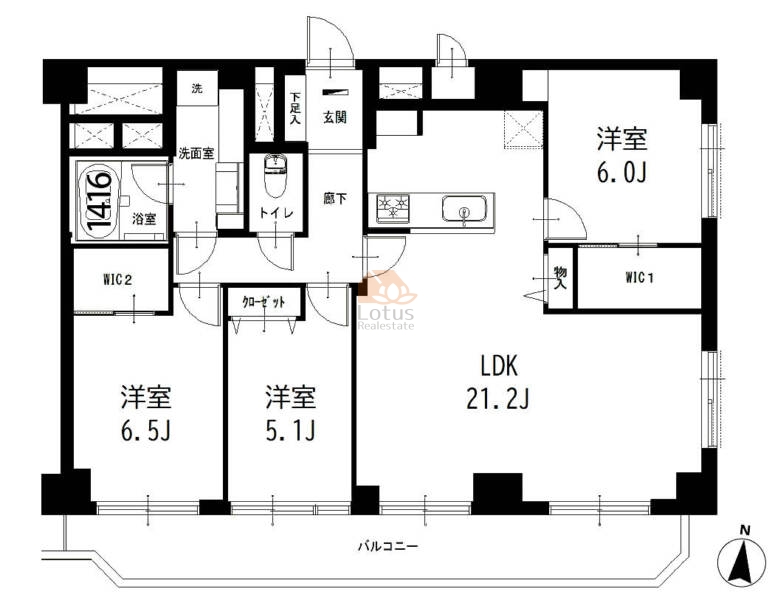 パシフィックニュー豊玉501間取図